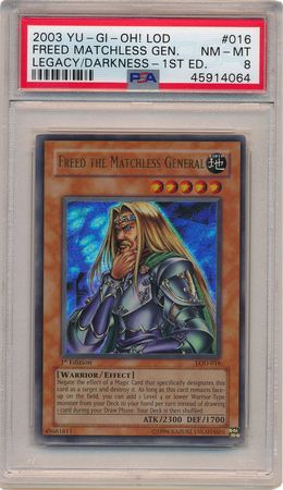 Freed Matchless General LOD 016 PSA NM MT 8 Ultra Rare 1st Ed LOD 4064 Legacy of Darkness LOD 1st Edition Singles Freed Matchless General LOD 016 PSA NM MT 8 Ultra Rare 1st Ed LOD 4064 Legacy of Darkness LOD 1st Edition Singles