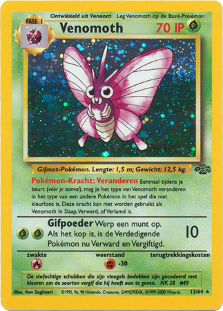 Venomoth 13 64 Holo Rare Unlimited Jungle Dutch Jungle Unlimited Singles Dutch Venomoth 13 64 Holo Rare Unlimited Jungle Dutch Jungle Unlimited Singles Dutch