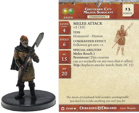 Greyhawk City Militia Sergeant 13 Night Below D D Miniatures Night Below D D Greyhawk City Militia Sergeant 13 Night Below D D Miniatures Night Below D D