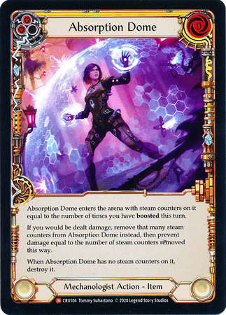 Absorption Dome CRU104 Majestic Rainbow Foil 1st Edition Absorption Dome CRU104 Majestic Rainbow Foil 1st Edition