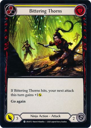 Bittering Thorns CRU072 Common Rainbow Foil 1st Edition Bittering Thorns CRU072 Common Rainbow Foil 1st Edition