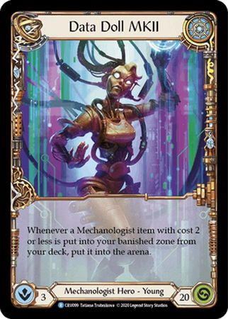 Data Doll MKII CRU099 Rare Rainbow Foil 1st Edition Data Doll MKII CRU099 Rare Rainbow Foil 1st Edition