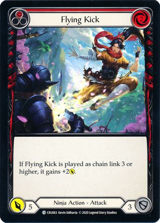 Flying Kick Red CRU063 Common 1st Edition Flying Kick Red CRU063 Common 1st Edition