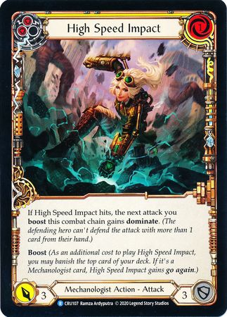 High Speed Impact Yellow CRU107 Rare 1st Edition Crucible of War 1st Edition Singles High Speed Impact Yellow CRU107 Rare 1st Edition Crucible of War 1st Edition Singles
