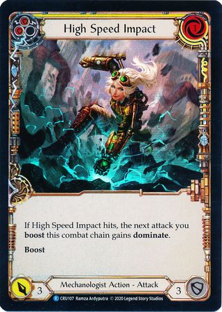 High Speed Impact Yellow CRU107 Rare Rainbow Foil 1st Edition Crucible of War Foil 1st Edition Singles High Speed Impact Yellow CRU107 Rare Rainbow Foil 1st Edition Crucible of War Foil 1st Edition Singles
