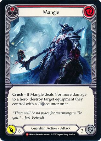 Mangle CRU026 Majestic 1st Edition Crucible of War 1st Edition Singles Mangle CRU026 Majestic 1st Edition Crucible of War 1st Edition Singles