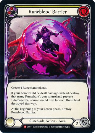 Runeblood Barrier CRU144 Majestic 1st Edition Crucible of War 1st Edition Singles Runeblood Barrier CRU144 Majestic 1st Edition Crucible of War 1st Edition Singles