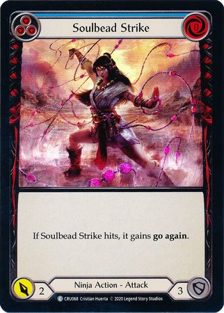 Soulbead Strike Blue CRU068 Common Rainbow Foil 1st Edition Soulbead Strike Blue CRU068 Common Rainbow Foil 1st Edition