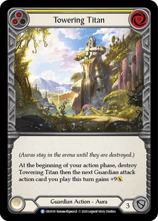 Towering Titan Yellow CRU030 Rare 1st Edition Crucible of War 1st Edition Singles Towering Titan Yellow CRU030 Rare 1st Edition Crucible of War 1st Edition Singles
