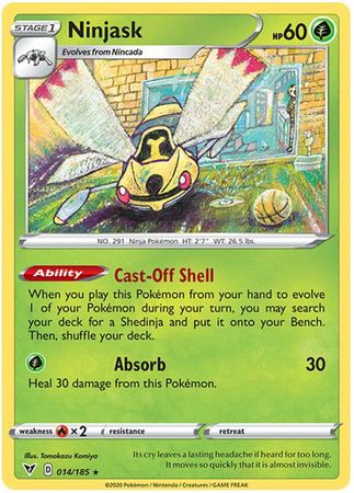 Ninjask 014 185 Rare Sword Shield Vivid Voltage Singles Ninjask 014 185 Rare Sword Shield Vivid Voltage Singles