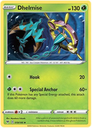 Dhelmise 019 185 Uncommon Sword Shield Vivid Voltage Singles Dhelmise 019 185 Uncommon Sword Shield Vivid Voltage Singles