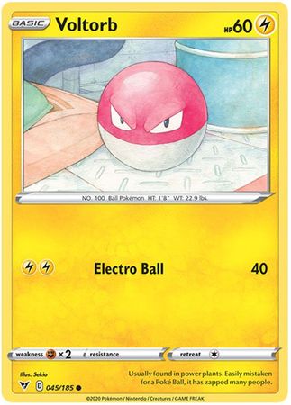Voltorb 045 185 Common Sword Shield Vivid Voltage Singles Voltorb 045 185 Common Sword Shield Vivid Voltage Singles