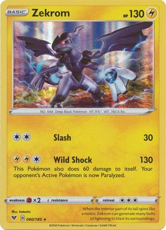 Pokemon Sword & Shield Vivid Voltage Rare Holo Zekrom #60 