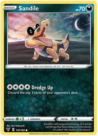 Sandile 107 185 Common Sword Shield Vivid Voltage Singles Sandile 107 185 Common Sword Shield Vivid Voltage Singles