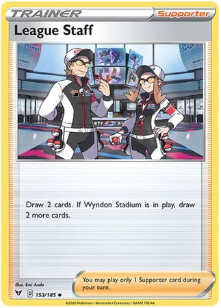 League Staff 153 185 Uncommon Sword Shield Vivid Voltage Singles League Staff 153 185 Uncommon Sword Shield Vivid Voltage Singles
