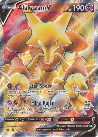 Alakazam V Full Art 172/185 - Pokemon TCG Vivid Voltage