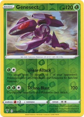 Pokemon Card - Vivid Voltage 016/185 - GENESECT (holo-foil):   - Toys, Plush, Trading Cards, Action Figures & Games online retail store  shop sale