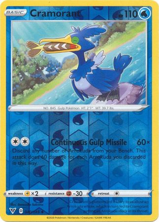 Cramorant 040 185 Uncommon Reverse Holo Sword Shield Vivid Voltage Reverse Holo Singles Cramorant 040 185 Uncommon Reverse Holo Sword Shield Vivid Voltage Reverse Holo Singles