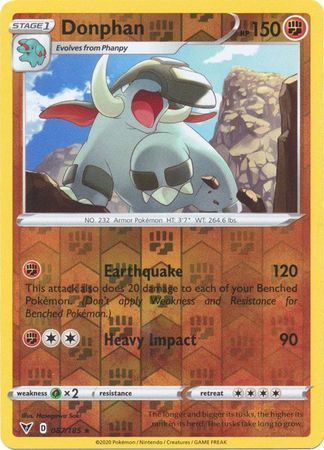 Donphan 087 185 Rare Reverse Holo Donphan 087 185 Rare Reverse Holo