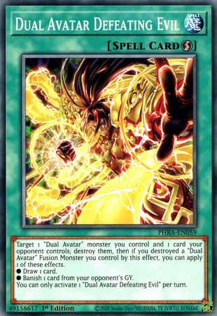 Dual Avatar Defeating Evil PHRA EN059 Common 1st Edition Phantom Rage 1st Edition Singles PHRA Dual Avatar Defeating Evil PHRA EN059 Common 1st Edition Phantom Rage 1st Edition Singles PHRA