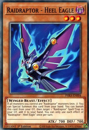 Raidraptor Heel Eagle PHRA EN004 Common 1st Edition Raidraptor Heel Eagle PHRA EN004 Common 1st Edition