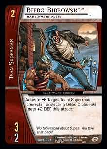 Bibbo Bibbowski Barroom Brawler DWF 001 Uncommon Vs System DC World s Finest Bibbo Bibbowski Barroom Brawler DWF 001 Uncommon Vs System DC World s Finest