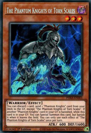 The Phantom Knights of Torn Scales PHRA EN003 Secret Rare 1st Edition The Phantom Knights of Torn Scales PHRA EN003 Secret Rare 1st Edition