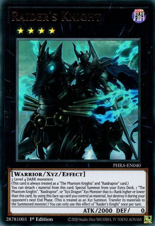 Raider s Knight PHRA EN040 Ultra Rare 1st Edition Raider s Knight PHRA EN040 Ultra Rare 1st Edition