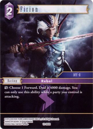 Firion 12 085R Rare Opus XII Collection Crystal Awakening Singles Firion 12 085R Rare Opus XII Collection Crystal Awakening Singles