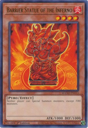 Barrier Statue of the Inferno MAGO EN113 Rare 1st Edition Barrier Statue of the Inferno MAGO EN113 Rare 1st Edition