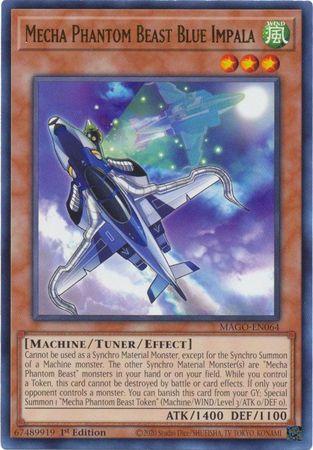 Mecha Phantom Beast Blue Impala MAGO EN064 Rare 1st Edition Maximum Gold 1st Edition Singles Mecha Phantom Beast Blue Impala MAGO EN064 Rare 1st Edition Maximum Gold 1st Edition Singles