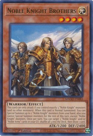 Noble Knight Brothers MAGO EN083 Rare 1st Edition Maximum Gold 1st Edition Singles Noble Knight Brothers MAGO EN083 Rare 1st Edition Maximum Gold 1st Edition Singles