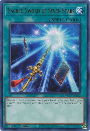 Sacred Sword of Seven Stars MAGO EN150 Rare 1st Edition Maximum Gold 1st Edition Singles Sacred Sword of Seven Stars MAGO EN150 Rare 1st Edition Maximum Gold 1st Edition Singles