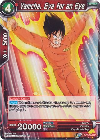Yamcha Eye for an Eye DB3 005 Uncommon Draft Box 6 Giant Force Singles Yamcha Eye for an Eye DB3 005 Uncommon Draft Box 6 Giant Force Singles