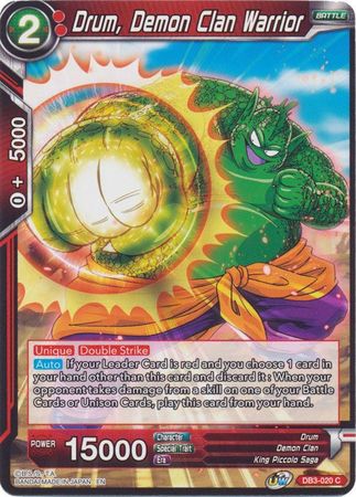 Drum Demon Clan Warrior DB3 020 Common Draft Box 6 Giant Force Singles Drum Demon Clan Warrior DB3 020 Common Draft Box 6 Giant Force Singles