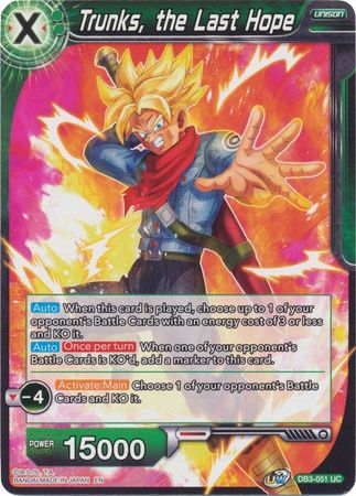 Trunks the Last Hope DB3 051 Uncommon Draft Box 6 Giant Force Singles Trunks the Last Hope DB3 051 Uncommon Draft Box 6 Giant Force Singles