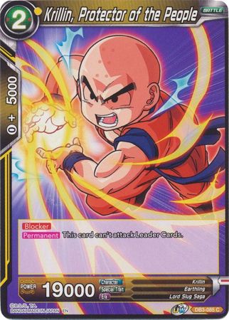 Krillin Protector of the People DB3 085 Common Draft Box 6 Giant Force Singles Krillin Protector of the People DB3 085 Common Draft Box 6 Giant Force Singles