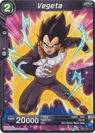 Vegeta DB3 107 Common Draft Box 6 Giant Force Singles Vegeta DB3 107 Common Draft Box 6 Giant Force Singles
