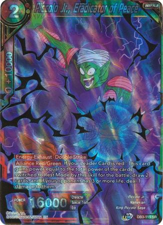 Piccolo Jr Eradicator of Peace DB3 115 Super Rare Piccolo Jr Eradicator of Peace DB3 115 Super Rare