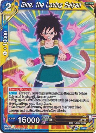 Gine the Loving Saiyan DB3 120 Uncommon Gine the Loving Saiyan DB3 120 Uncommon