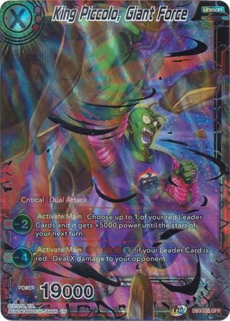 King Piccolo Giant Force DB3 135 Giant Force Rare GFR Draft Box 6 Giant Force Singles King Piccolo Giant Force DB3 135 Giant Force Rare GFR Draft Box 6 Giant Force Singles