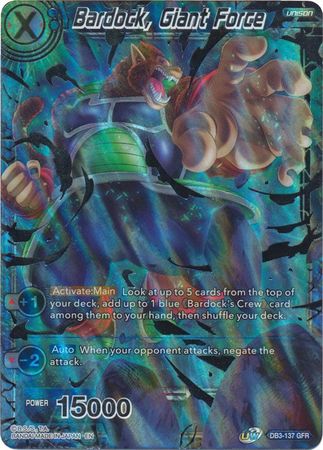 Bardock Giant Force DB3 137 Giant Force Rare GFR Draft Box 6 Giant Force Singles Bardock Giant Force DB3 137 Giant Force Rare GFR Draft Box 6 Giant Force Singles