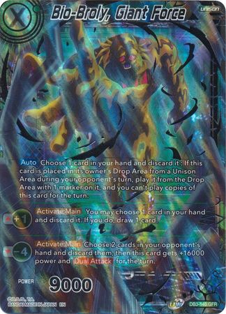 Bio Broly Giant Force DB3 140 Giant Force Rare GFR Bio Broly Giant Force DB3 140 Giant Force Rare GFR