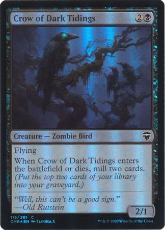 Crow of Dark Tidings 115 361 Foil Commander Legends Foil Singles Crow of Dark Tidings 115 361 Foil Commander Legends Foil Singles