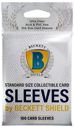 Beckett Shield Ultra Clear 100ct Standard Sized Sleeves AT 90401 Beckett Shield Ultra Clear 100ct Standard Sized Sleeves AT 90401