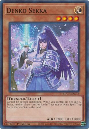 Denko Sekka SDCH EN018 Common 1st Edition Spirit Charmers SDCH 1st Edition Singles Denko Sekka SDCH EN018 Common 1st Edition Spirit Charmers SDCH 1st Edition Singles