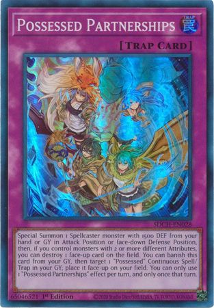 Possessed Partnerships SDCH EN028 Super Rare 1st Edition Possessed Partnerships SDCH EN028 Super Rare 1st Edition