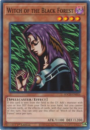 Witch of the Black Forest SDCH EN016 Common 1st Edition Spirit Charmers SDCH 1st Edition Singles Witch of the Black Forest SDCH EN016 Common 1st Edition Spirit Charmers SDCH 1st Edition Singles