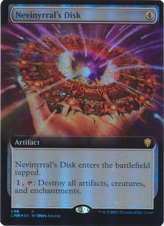 Nevinyrral s Disk 696 Extended Art Foil Commander Legends Collector Booster Foil Singles Nevinyrral s Disk 696 Extended Art Foil Commander Legends Collector Booster Foil Singles