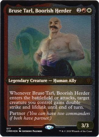 Bruse Tarl Boorish Herder 517 Etched Foil Commander Legends Etched Foil Singles Bruse Tarl Boorish Herder 517 Etched Foil Commander Legends Etched Foil Singles